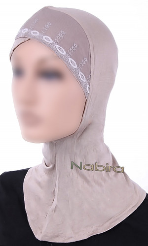 Hijab cagoule HC06  croisé dentelle