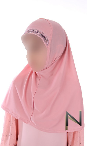 Hijab fille MSE11 strass et broderies