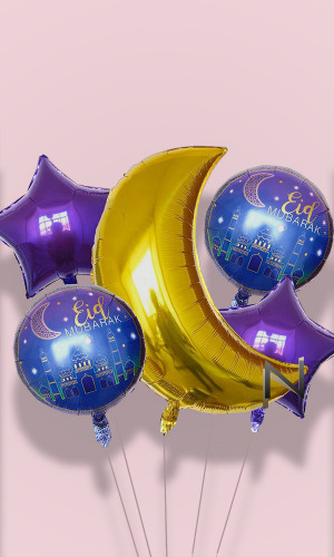 Kit 5 big balloons Eid...