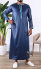 Thobe Emirati QH48 glossy fabric long sleeves
