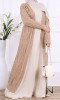 Cardigan maxi GL73 open with twisted wool