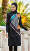 Burkini ample zippé BK130 imprimé façon foulard hermès