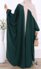 Abaya kimono XXVII coupe saoudienne ample et tissu Saphyr (façon soie de Médine)