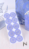 10 stickers Eid Mubarak bleu nuit et argent