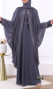 Abaya Dubai Nahla 2 pièces abaya et cape en mousseline