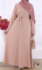 Abaya simple légère Hania tissu Saphyr (façon soie de Médine)