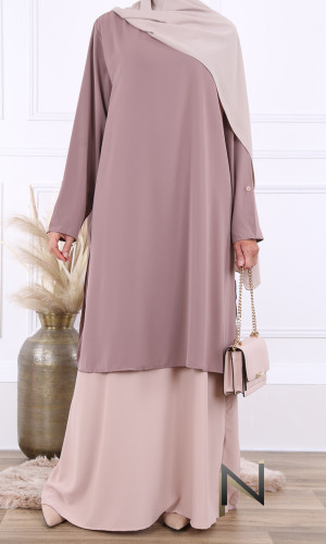 Abaya ample Alia bicolore...