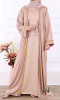 Abaya Dubai Safia 2 pièces abaya kimono et sous robe jazz